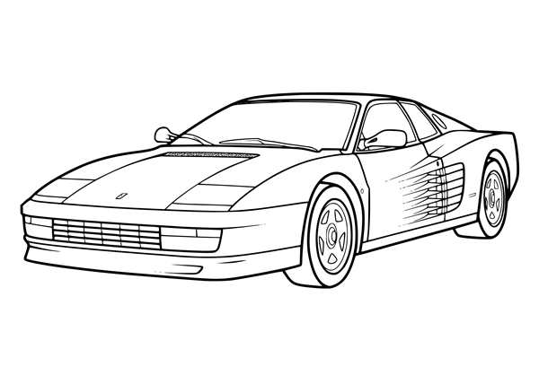 Спортивный автомобиль рисунок
