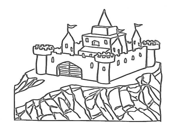 Раскраска замок