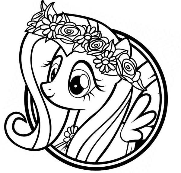 Раскраска my little Pony Флаттершай