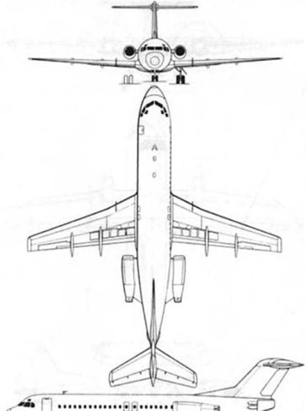 Раскраска Fokker 100 Демонстратор Воздушная Яркость на Листе