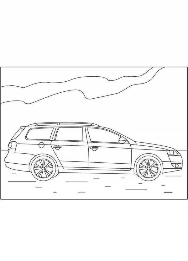 Раскраска Volkswagen Passat b6