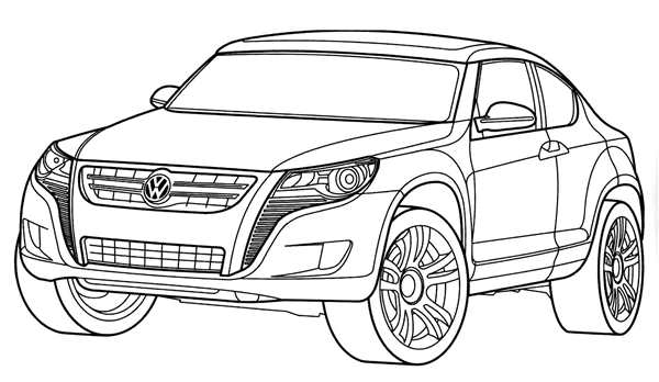 Volkswagen Tiguan раскраска
