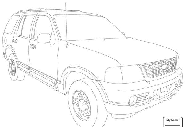 Раскраска Ford F150 Создай Машину Своими Руками