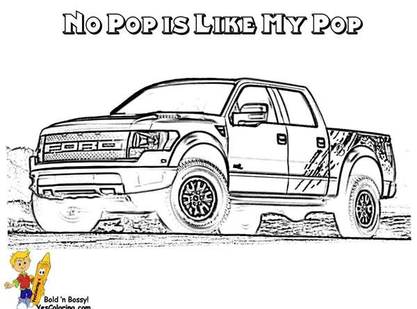Раскраска Ford F150 Создай Машину Своими Руками
