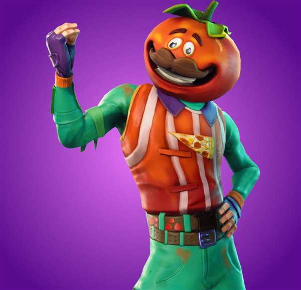 Раскраска FortNacht Чиби Синьор Помидор