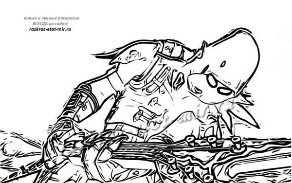 Раскраски Fortnite Ронин