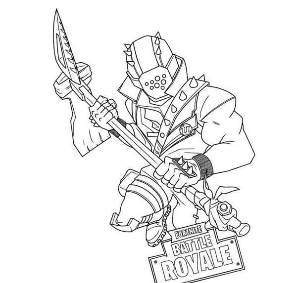 Раскраска Fortnite Банан для УвлеченныхFanatics