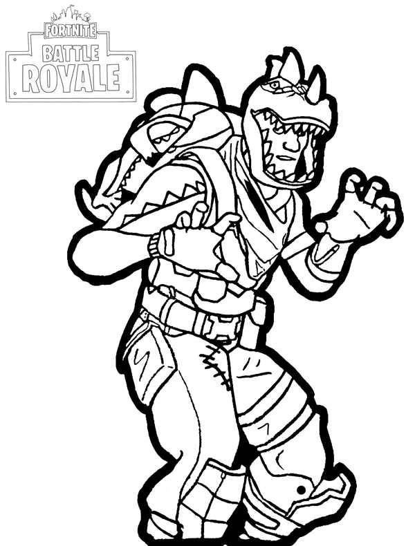 Раскраска Fortnite Бургермен в Деталях