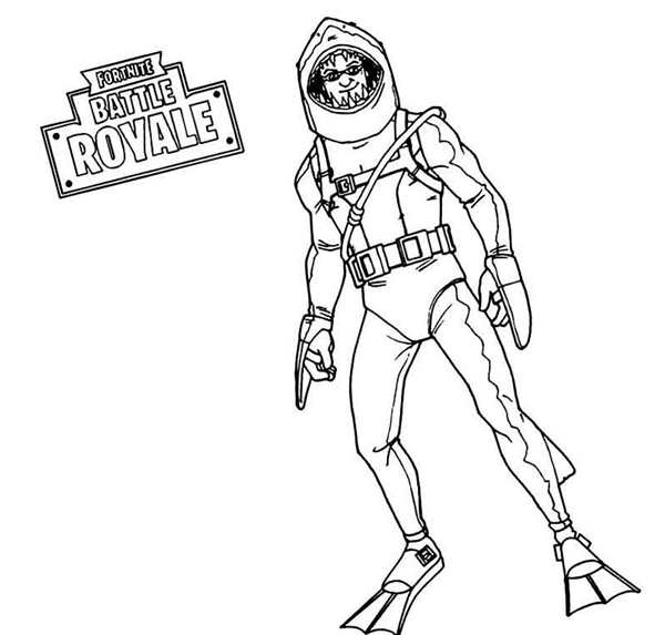 Раскраска Fortnite Бургермен в Деталях