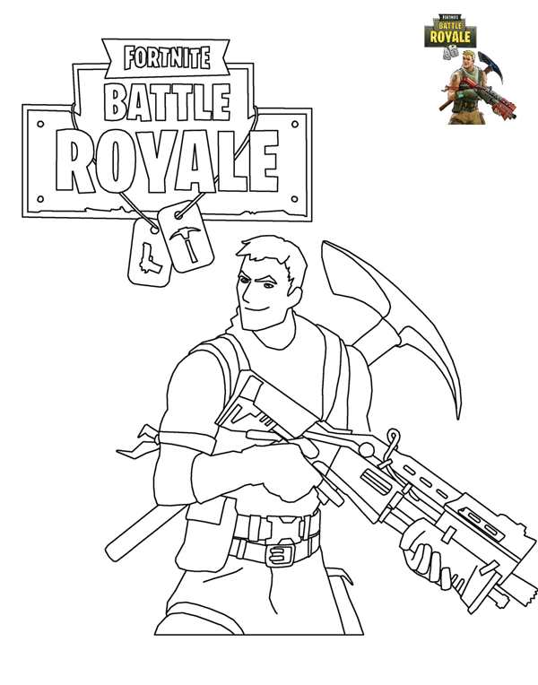 Раскраска Fortnite Морпех Подходящая для Всех