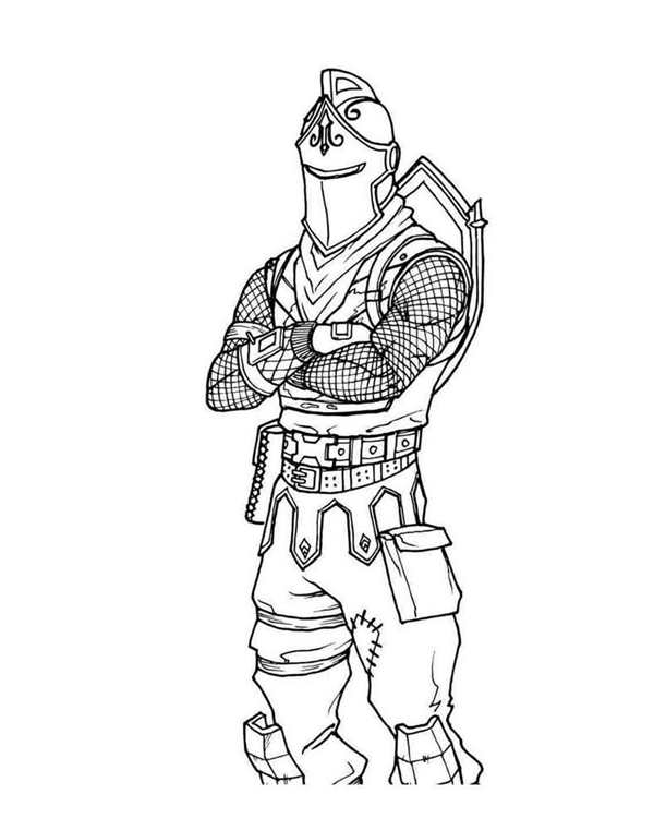 Раскраска Fortnite Штурмовик в Подробностях