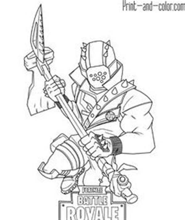 Раскраска Fortnite Ворон с киркой