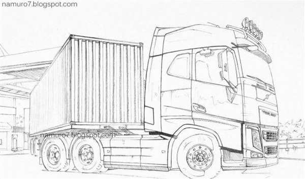 Раскраска тягач Скания r420