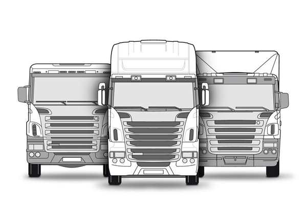 Раскраска грузовик Volvo fh12