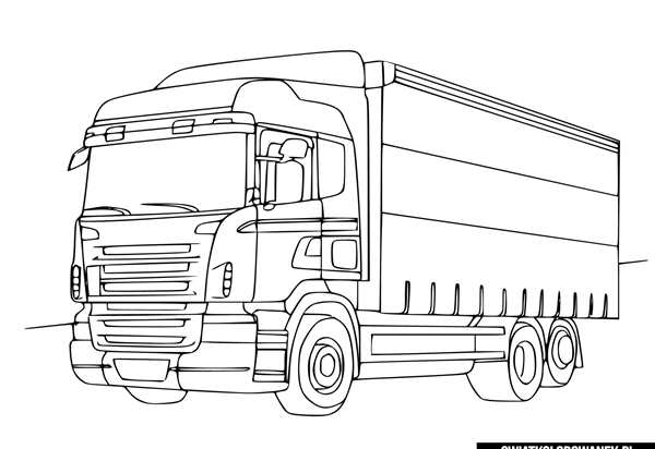 Раскраска тягач Скания r420