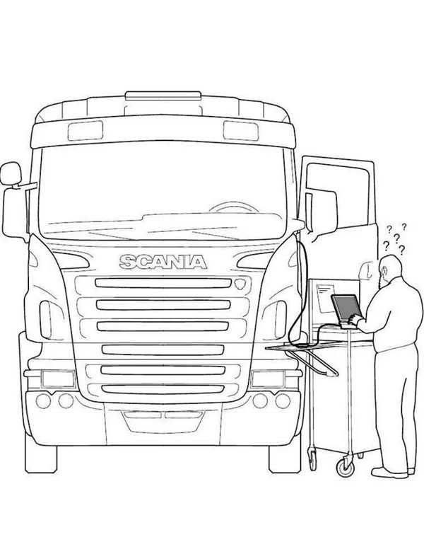 Раскраска грузовик Volvo fh12