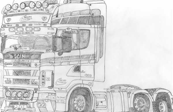 Volvo fh16 раскраска