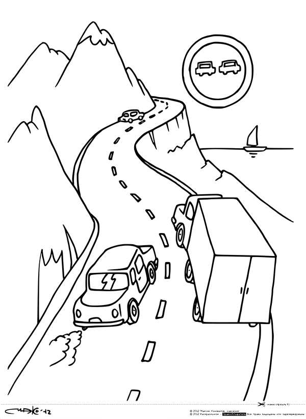 Van раскраска