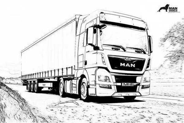 Раскраска грузовик Volvo fh16