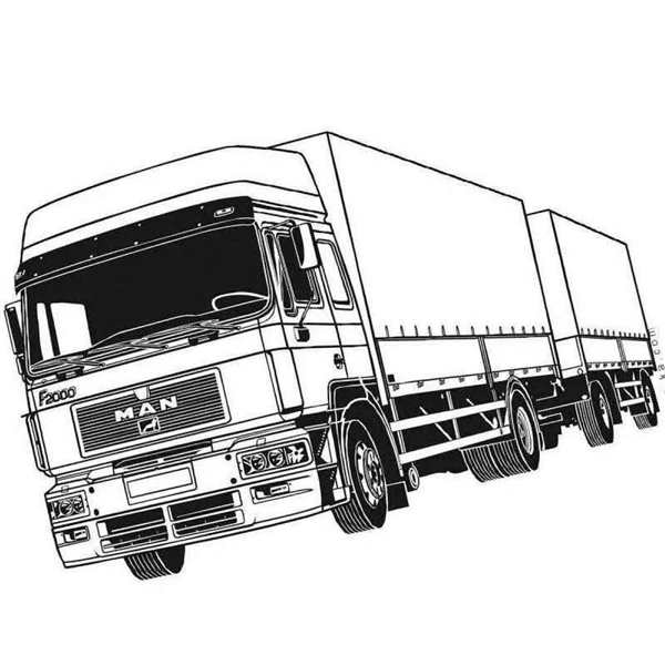 КАМАЗ 54901 раскраска