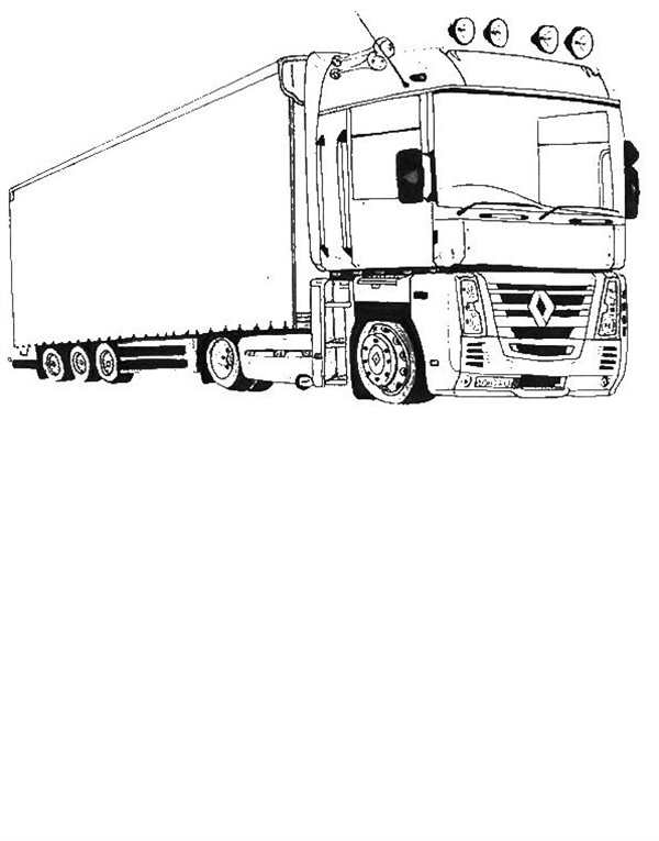 Раскраска Скания r500