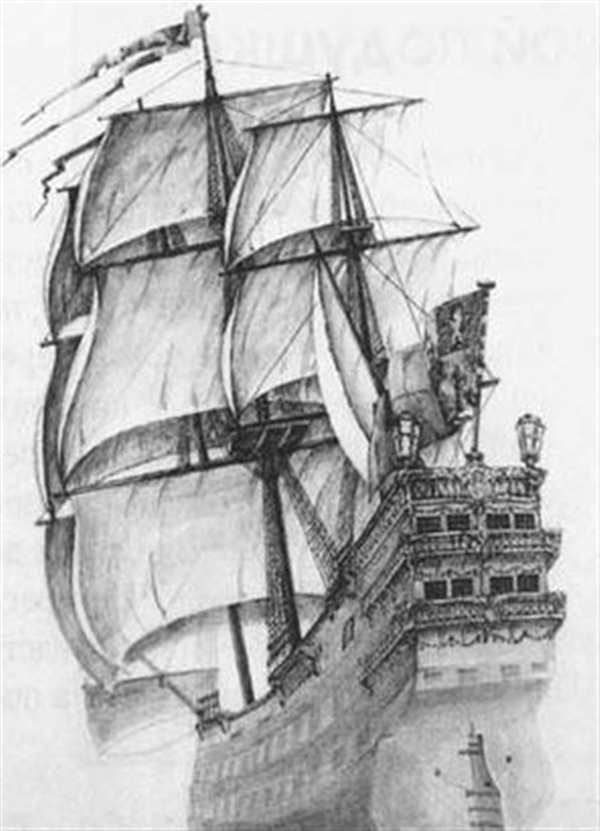 Корабль Колумба Санта Мария раскраска