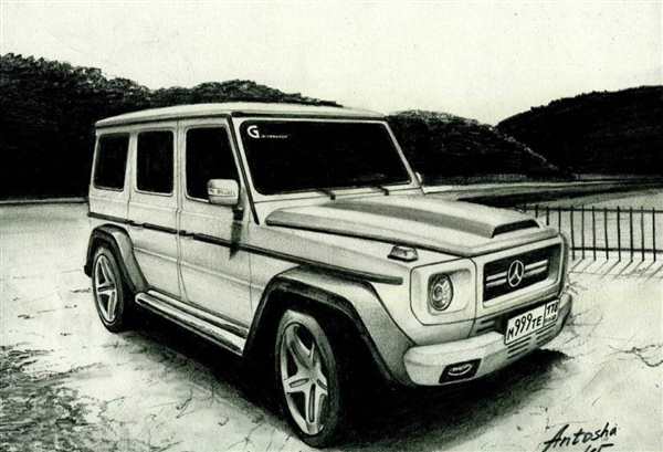 Раскраска Мерседес Гелендваген g63