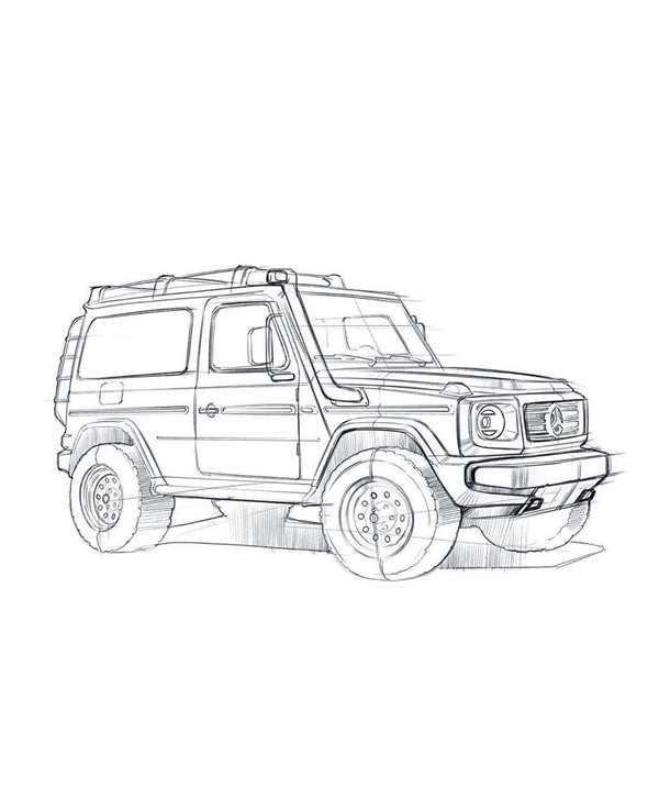 Раскраска Мерседес Гелендваген g63 AMG