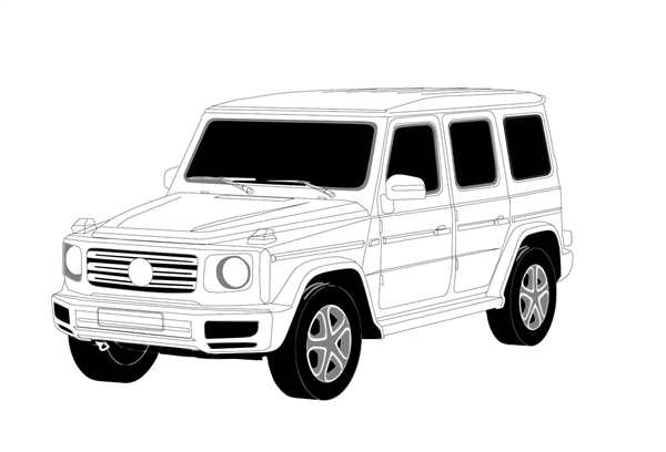 Раскраска Мерседес Гелендваген g63 AMG