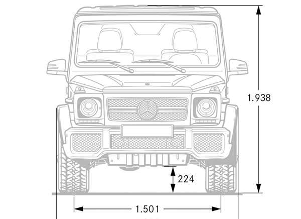 Чертеж Mercedes Benz g class