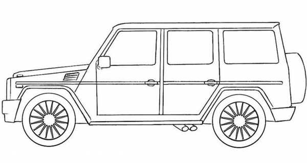 Раскраска Мерседес Гелендваген g63