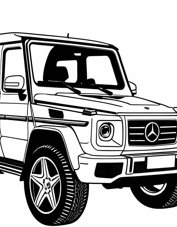 Раскраска Мерседес Гелендваген g63