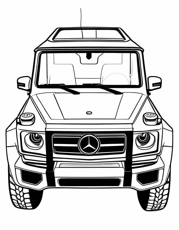 Раскраска Мерседес Гелендваген g63