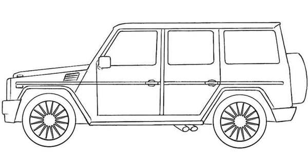 {Раскраска Мерседес Гелендваген g63}