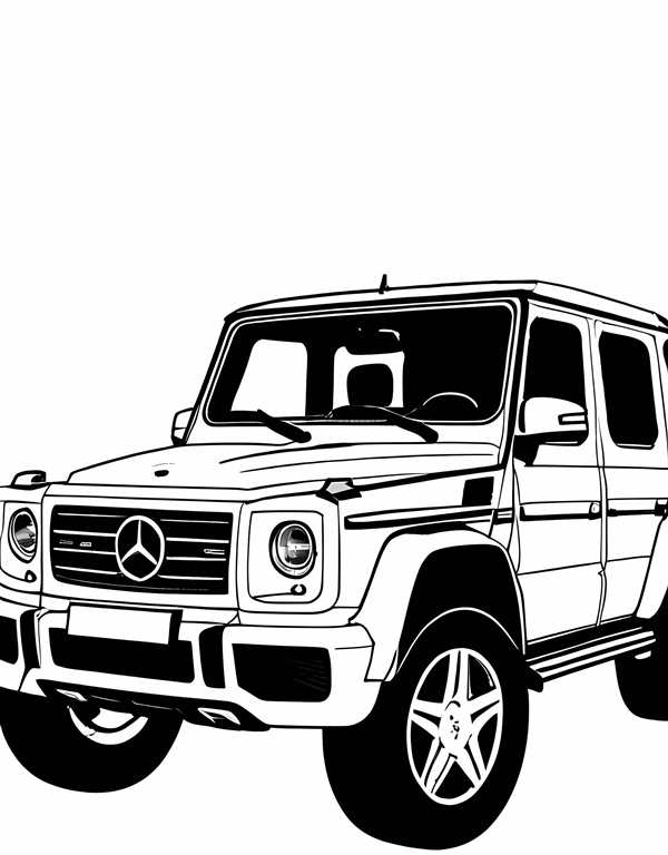 Раскраска Мерседес Бенц g63