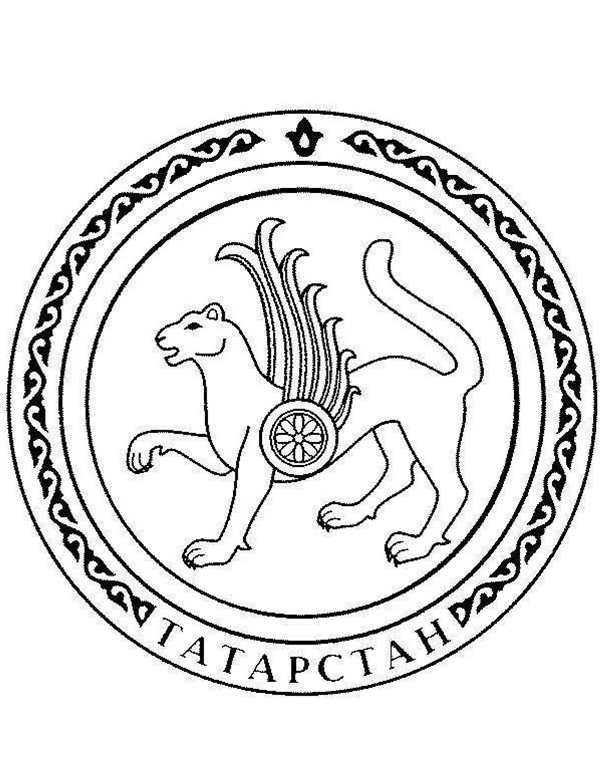 Герб Испании черно белый