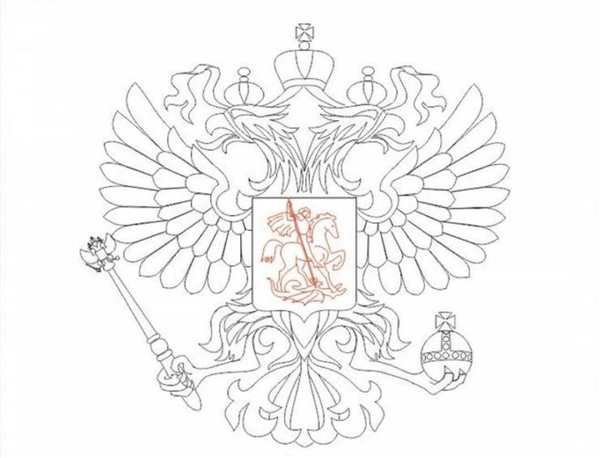 Герб России флаг России раскраски для малышей