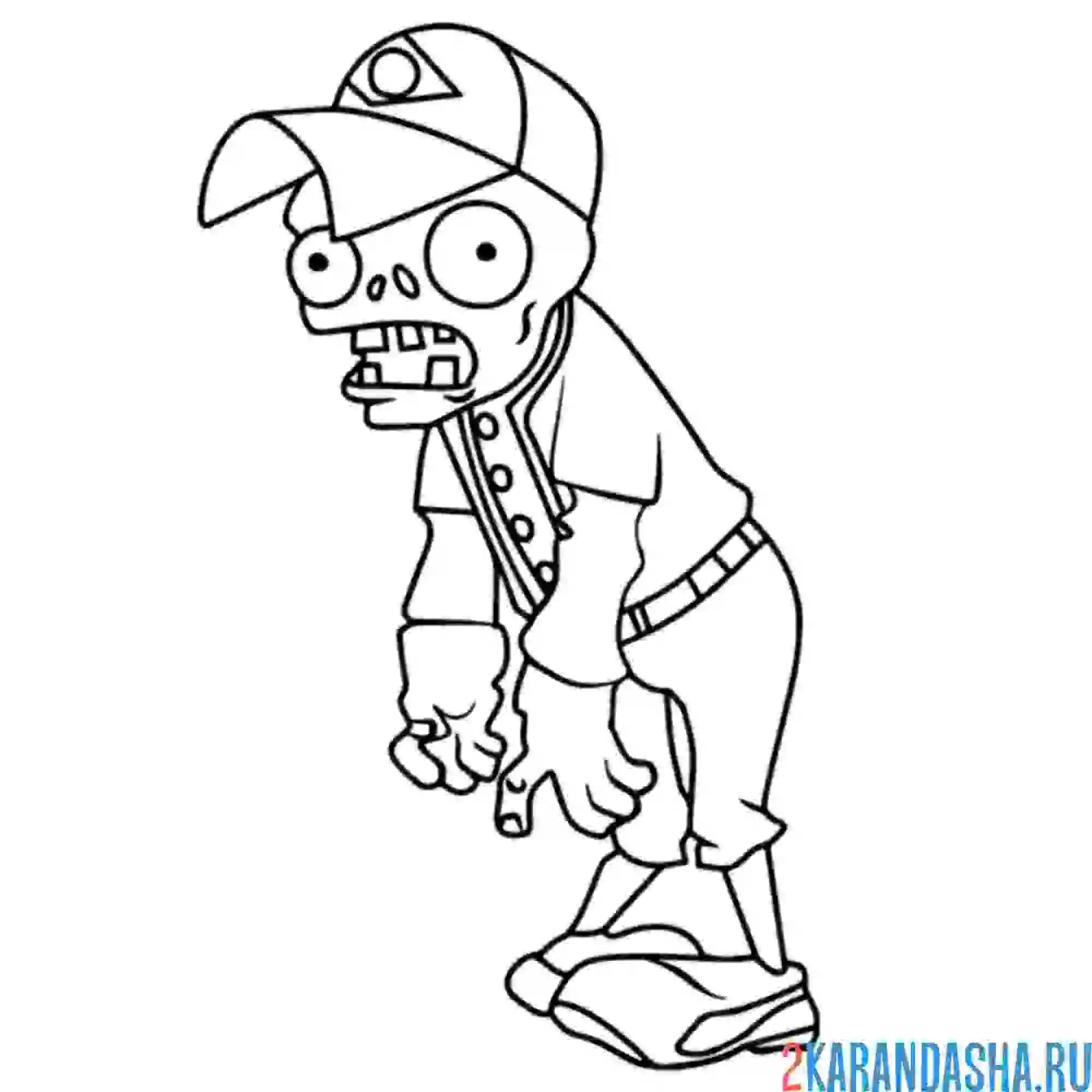 Plants vs Zombies раскраска