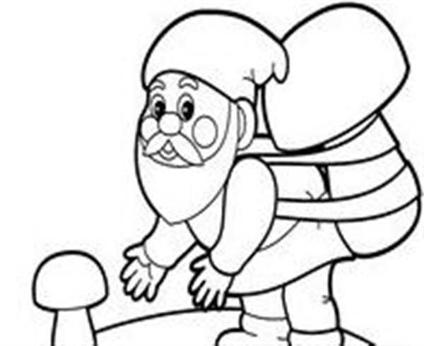 Гномик раскраска для детей