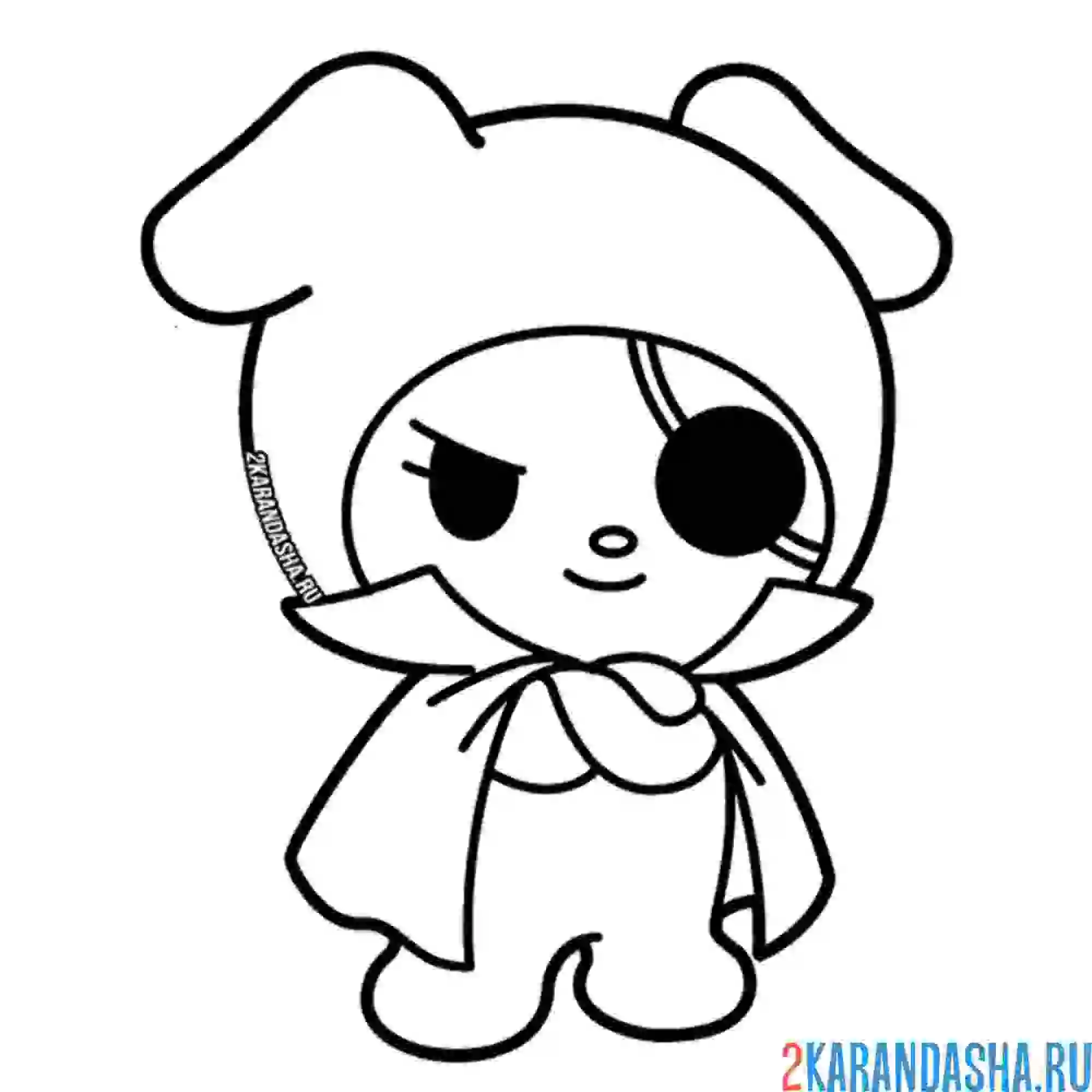 Kuromi раскраска