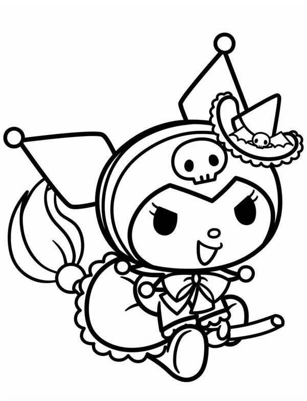 Маленькая Kuromi раскраска