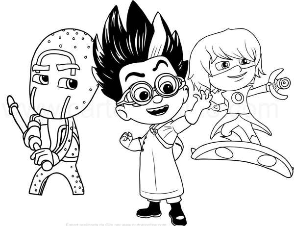 PJ Masks раскраски Гекко