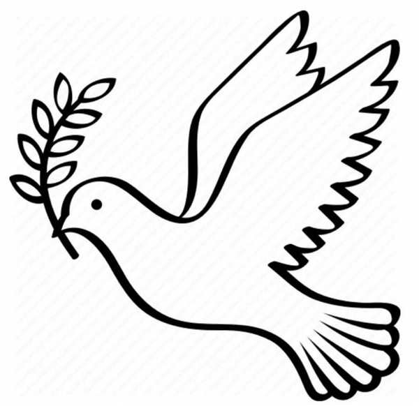 Голубь мира раскраска