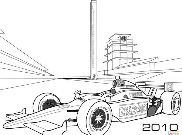 Раскраска Болид формула f1