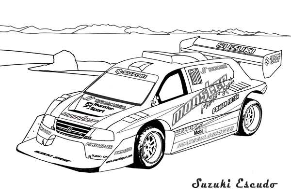 Раскраска Гоночная Toyota Gazoo Racing