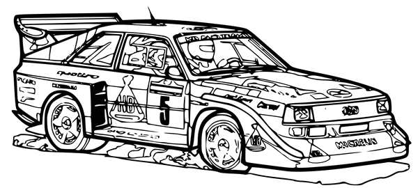 Раскраска Гоночная Toyota Gazoo Racing