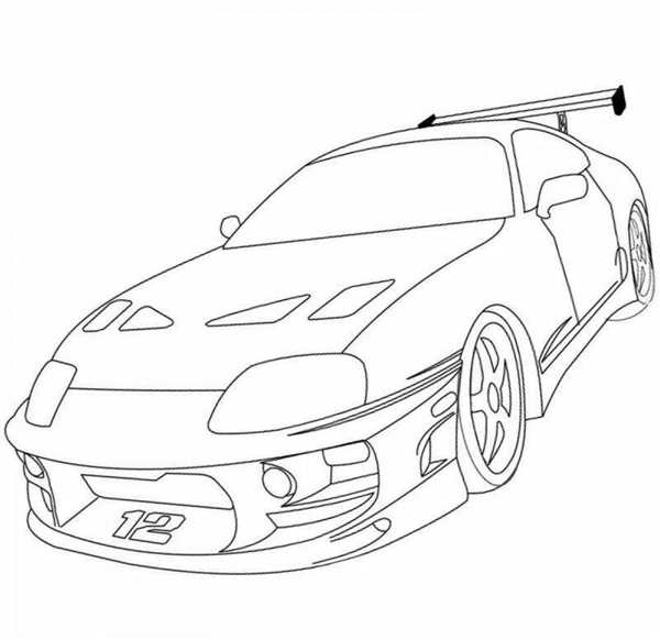 Раскраска Гоночная Toyota Gazoo Racing