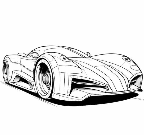 Раскраска Гоночный автомобиль Лотус