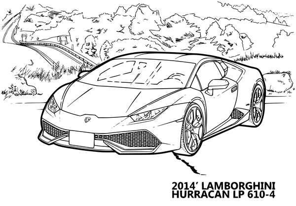 Раскраска Lamborghini Reventon