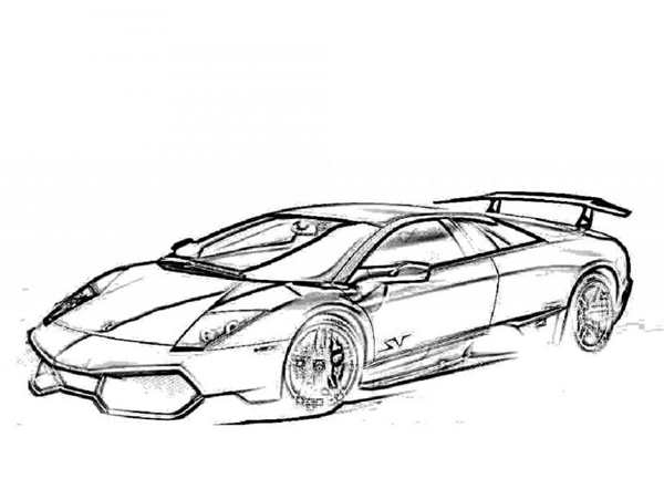 Ламборджини Veneno раскраска
